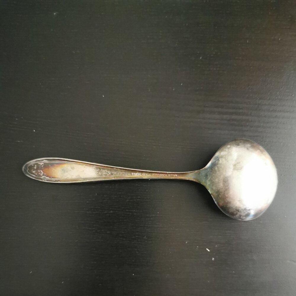 VTG Oneida Community Par Plate Soup Spoon Silverplate Flatware 4.75" - Picture 2 of 5